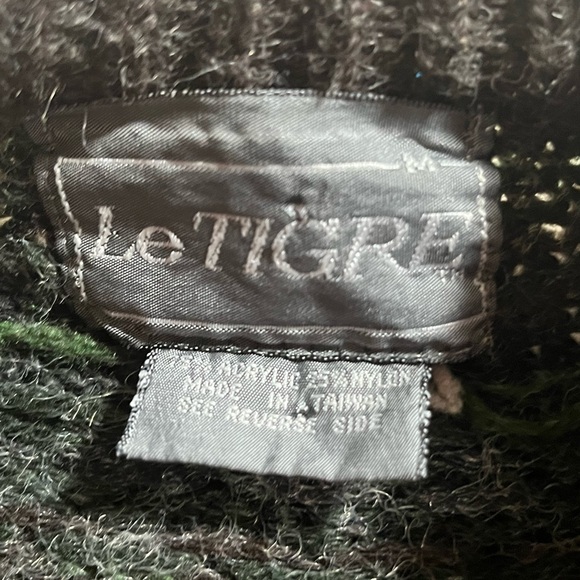 Le Tigre Men's Crewneck Sweater - Green, Brown, Black - Picture 7 of 7